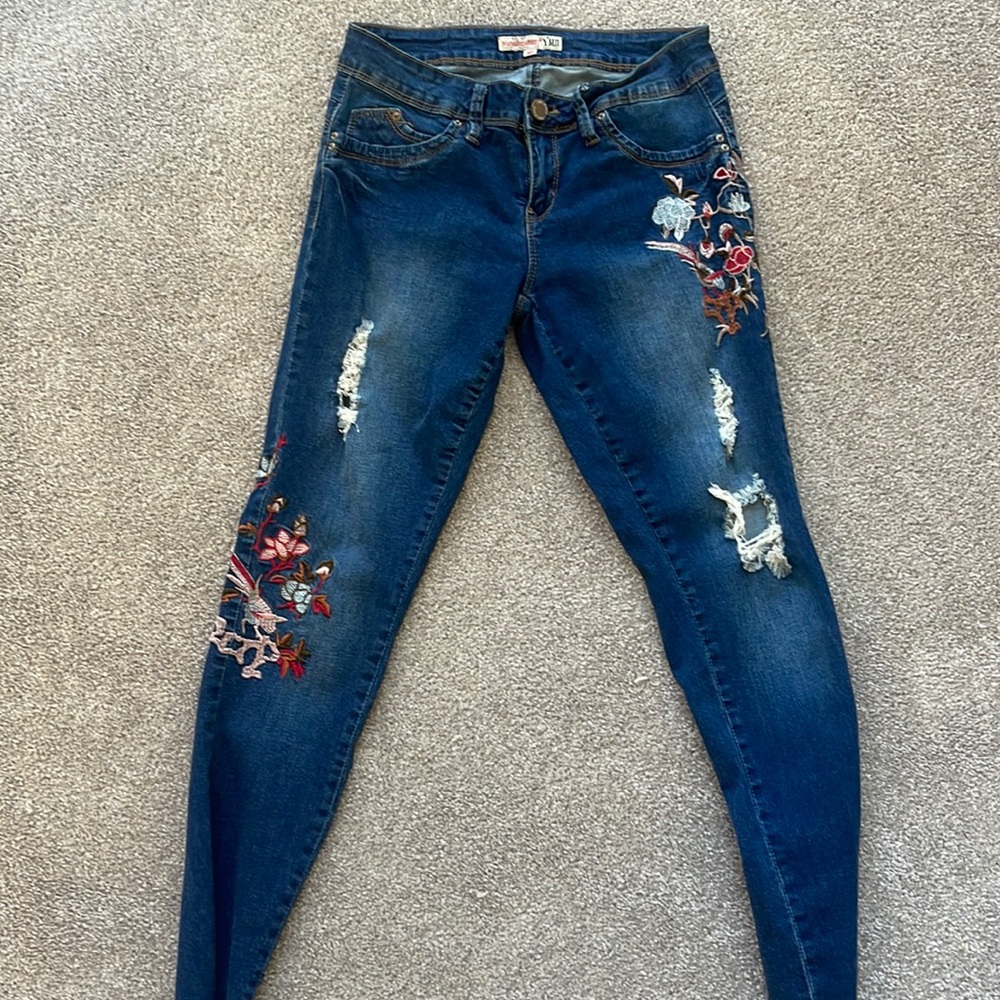 Embroidered jeans